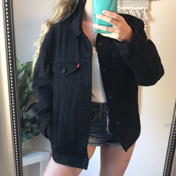black denim jacket size 22